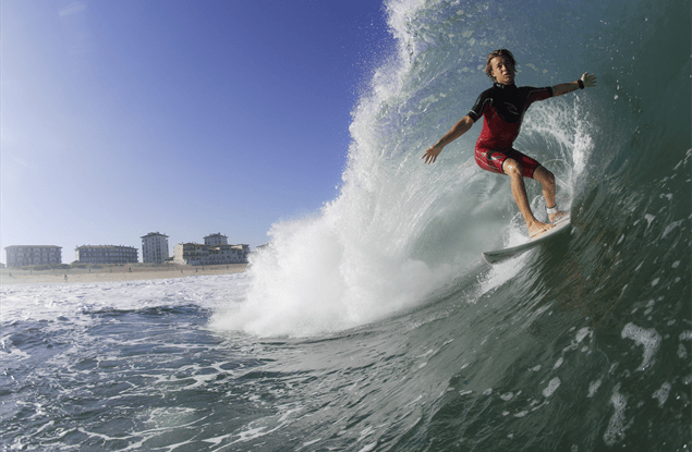 Actieve vakantie in Aquitaine, Zuid-West Frankrijk, surfen